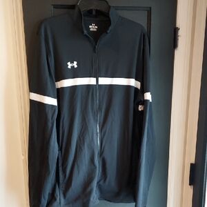 Under Armour Men's Black and White Track Jacket